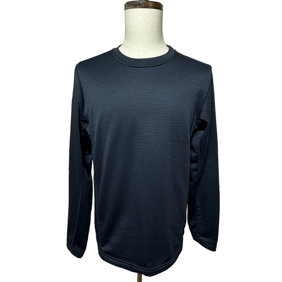REI Sweatshirt Mens Medium Blue Polartec Waffle Knit Pullover Fleece Outdoors - Picture 5 of 10